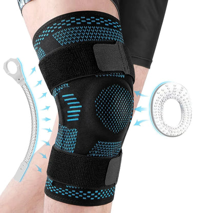 Knee Brace Compression Sleeve with Side Stabilizers